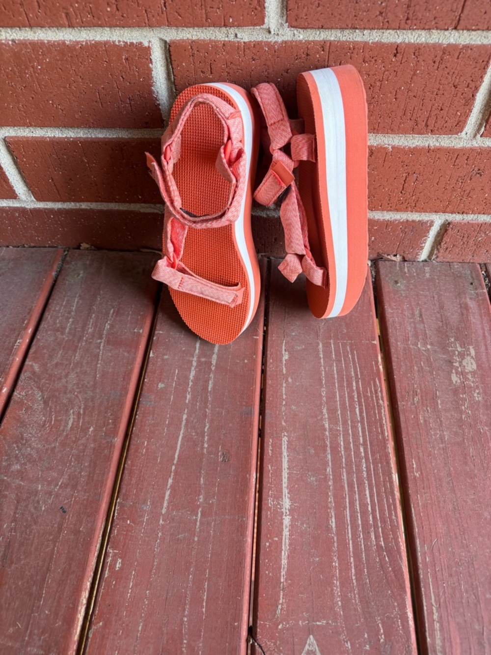 Teva Orange & White Women’s Sandals Size 9